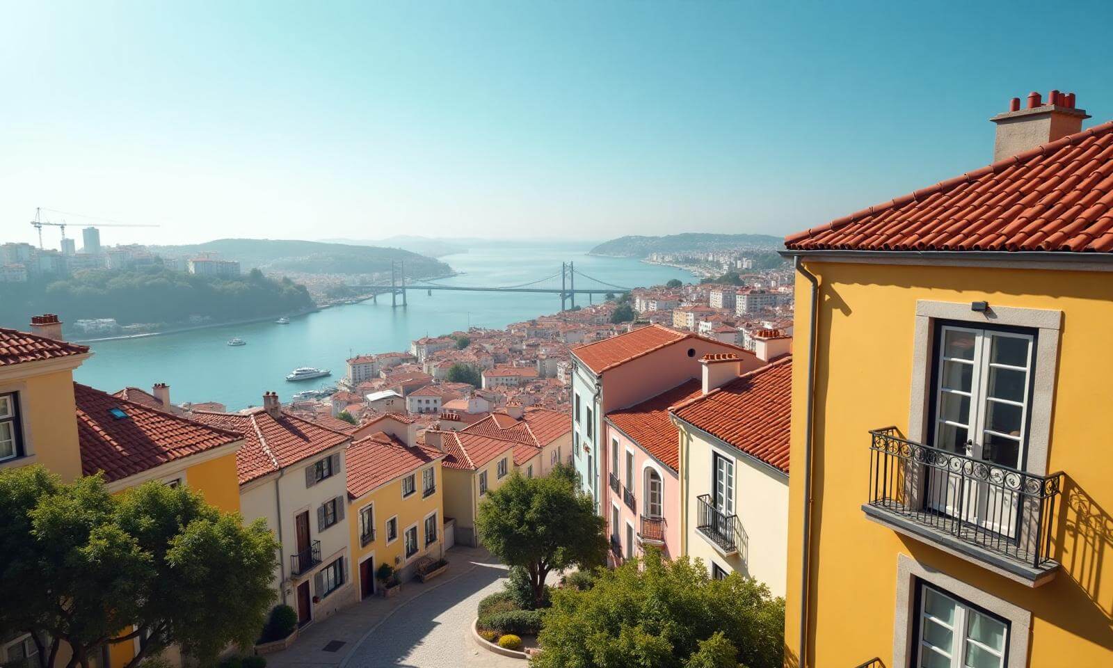 View of Lisbon rooftops and the Tagus River - Neximo property valuation